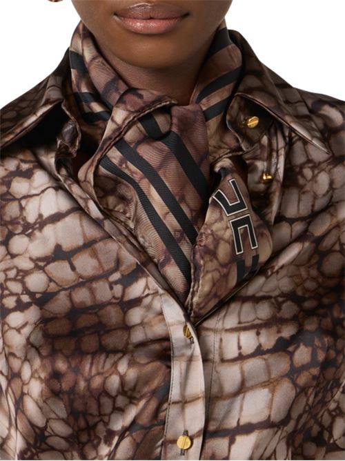 Foulard in seta con stampa Elisabetta Franchi | FO20L61E2644